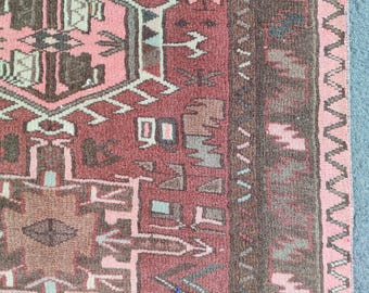RARE 3x13 Heriz runner rug, Persian runner 3x13, Antique runner 3x13 vibrant color, Afghan rug vintage 3x13, extra long runner Turkish 3x13