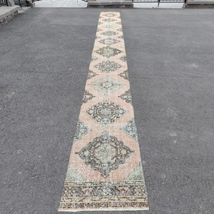 3x15 heriz runner rug Extra long, Runner for long hallway, Persian runner 3x15 antique, long runner vintage 3x15 turkish, Herki runner rug