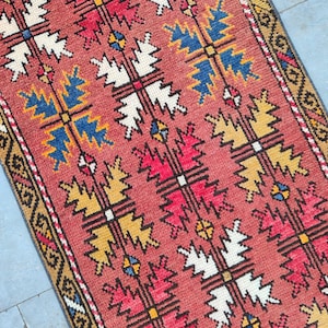 Rare 2x16 Turkish runner, Skinny antique rug 2x16 runner, Vintage 2x16 oushak runner, Persian 2x16 heriz runner rug, Afghan rug, Herki rug