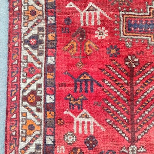Antique 5x7 Persian rug, Malayer rug 5x7 vintage, Heriz rug 5x7 vibrant color, Afghan rug 5x7, Turkish rug 5x7 red, Vibrant Shiraz rug 5x7