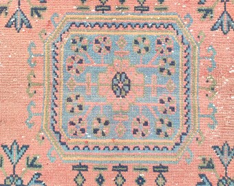 Tapis de couloir étroit extra long (2,5 x 20 pi), tapis d'escalier, tapis de couloir turc Oushak 2 x 20 pi, tapis de couloir long vintage, tapis de couloir long en laine