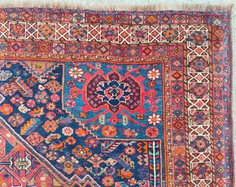 8x10 Heriz area rug, Oversize Persian rug 8x10, Serapi rug, Antique 8x10 living room rug, Oriental rug 8x10 vintage, Mahal rug, Furniture