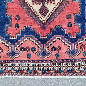 Navy 4x6 Malayer rug antique, Persian rug 4x6, Heriz rug 4x6, Afghan rug 4x6 vintage, Oriental rug, red Turkish 4x6 oushak rug, kurdish rug