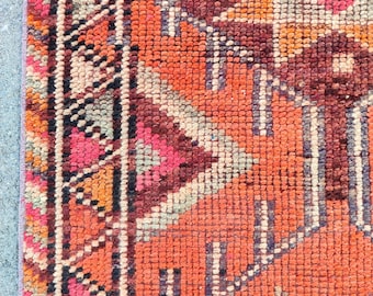 2.7 x 12.7 ft, Turkish runner 3x12, Vintage runner 3x12, Oushak runner 3x12, Tribal 3x12 heriz runner rug, Herki rug, Antique colorful rug