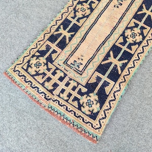 2x10 runner rug, Skinny rug runner, Turkish runner 2x10, Vintage runner 2x10, Oushak runner 2x10, Narrow runner rug, Patchwork runner rug