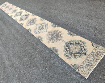 2.5 x 25 ft, Runner rug 2x25 Turkish, Extra long runner for hallway, Persian 2x25 heriz rug runner, Vintage 2x25 oushak runner, Soft rug
