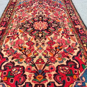 Antique 4x6 Persian rug, Heriz rug 4x6 vintage, Floral pattern Turkish rug 4x6, Malayer rug, Afghan rug 4x6, Oriental rug 4x6, Herki rug