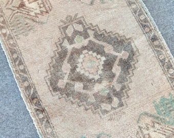 2 x 4 vloerkleed Turks, smal vloerkleed, vintage vloerkleed 2 x 4, Oushak-tapijt 2 x 4, smalle kleine loper 2 x 4, Perzisch 2 x 4 heriz-tapijt, badmattapijt 2 x 4 deurmat