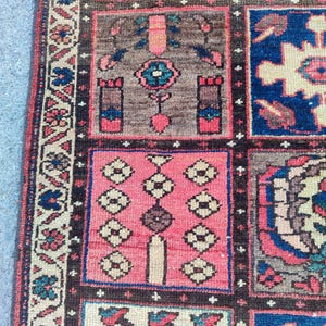 Antique 3x6 Malayer rug, Persian rug 3x6 vintage, Heriz rug 4x6 dark color, Vibrant Shiraz rug 4x6, Oriental rug, Old caucasian Rug 3 by 6