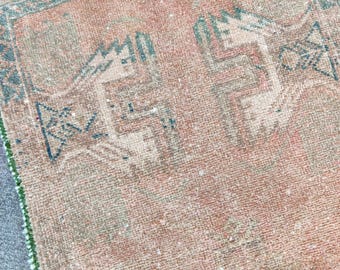 Zeldzaam tapijt van 2 x 4 klein, mager tapijt, Turks tapijt 2 x 4, vloerkleed deurmat 2 x 4, vloerkleed badmat 2 x 4, Tribal 2 x 4 heriz-tapijt, Oushak-lopertapijt 2 x 4, entreetapijt