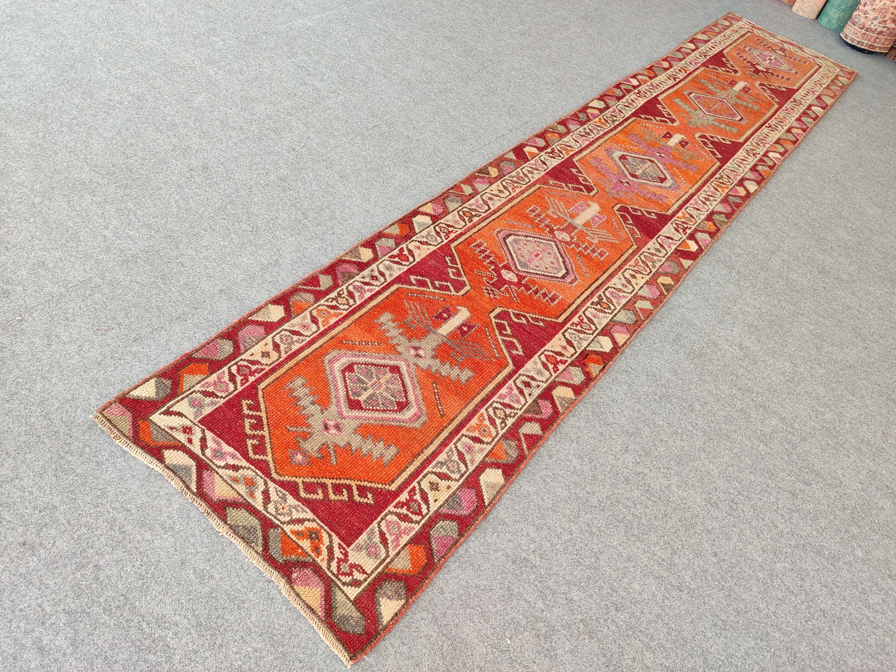 3x15 Herki Runner Rug, Antique 3x15 Persian Rug Runner, Serapi Runner ...