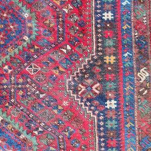 Rare 7x10 Shiraz rug Vintage, Oversize Persian rug 7x10, Heriz area rug 7x10, Afghan rug, Antique rug 7x10 living room, Oriental rug wool