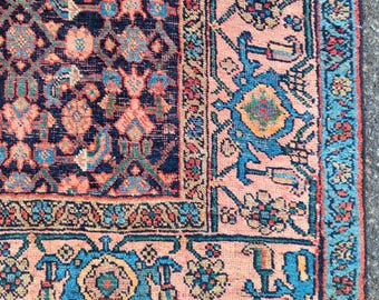 4x6 Antique malayer rug, Persian rug 4x6 vibrant color, Heriz rug 4x6 vintage, Afghan rug, Turkish 4x6 oushak rug, Afghan rug, Kurdish rug