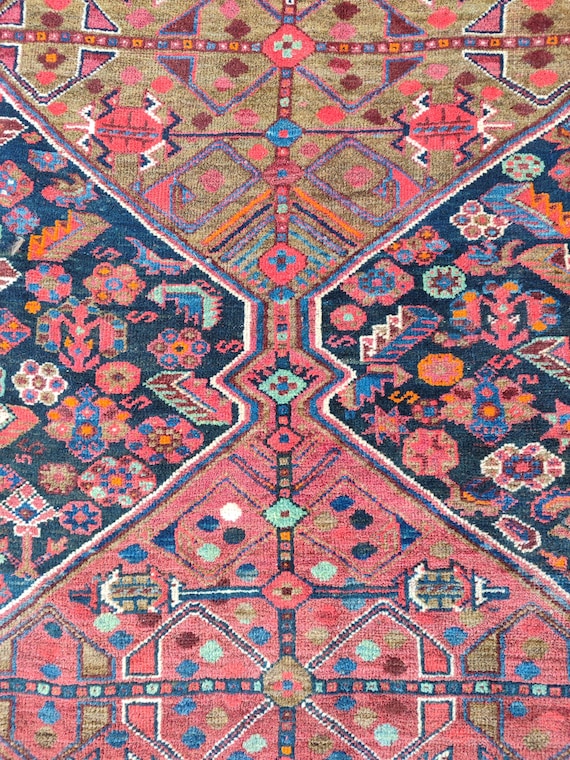 8x10 Heriz area rug, Antique Oversize persian rug 8x10, Serapi rug, Colorful living room rug 8x10 vintage, Mahal rug, Shiraz rug, Furniture