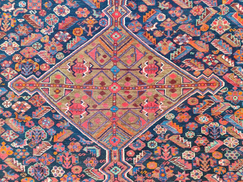 8x10 Heriz area rug, Oversize Persian rug 8x10, Serapi rug, Antique 8x10 living room rug, Oriental rug 8x10 vintage, Mahal rug, Furniture image 6