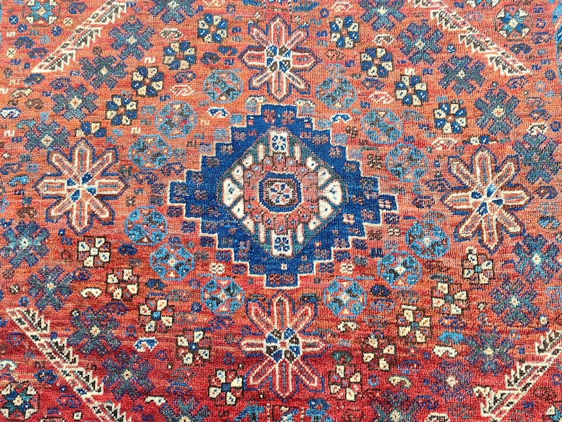 Classic Rug Pattern Background 7x10 Navy Oriental Rug Antique Colorful, Oversize Tribal Geometric Rug ...