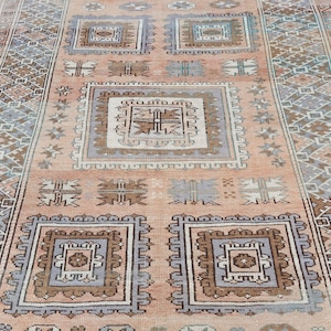 Turkish 5x7 oushak rug, Malayer rug 5x7 neutral, Antique rug 5x7, Heriz rug 5x7 vintage, Persian rug 5x7, Oriental rug, Furniture home