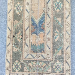2x10 runner rug, Skinny rug runner, Turkish runner 2x10, Vintage runner 2x10, Oushak runner 2x10, Narrow runner rug, Patchwork runner rug