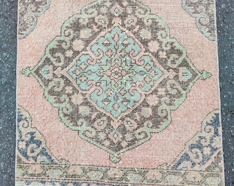 21' ft runner rug extra long, Stair rug runner, Long runner turkish 2x21, Vintage 3x21 oushak runner, Hallway long runner pink, Corridor rug