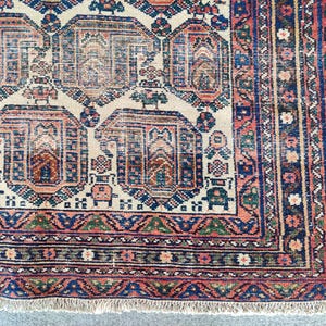 Antique 4x5 Malayer rug, Rare persian rug 4x5, Heriz rug 4x5 light color, Kazak rug 4x5 rare, Turkish 4x5 oushak rug, Vintage rug 4x5 ft