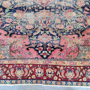 Navy 4x5 Malayer rug antique, Persian rug 4x5, Heriz rug 4x5, Shiraz rug 4x6 vintage, Oriental rug, pink Turkish 4x6 oushak rug, kurdish rug