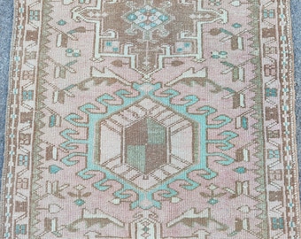 3x14 Heriz runner rug extra long, Stair rug runner, Karaja 3x14 antique runner rug, Long runner Turkish 3x14, Serapi long runner vintage