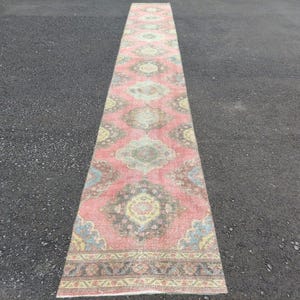 3x15 Heriz runner rug, Antique 3x15 persian rug runner, Afghan runner 3x15 vintage, Turkish 3x15 oushak runner, Extra long runner rug wool