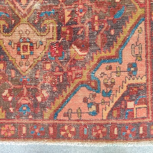 4x6 Antique persian rug, Heriz rug 4x6, Malayer rug 4x6 vintage, Afghan rug 4x6, Oriental rug, Turkish 4x6 oushak rug, Caucasian Rug rare
