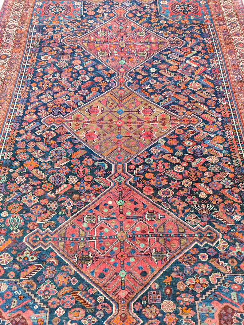 8x10 Heriz area rug, Oversize Persian rug 8x10, Serapi rug, Antique 8x10 living room rug, Oriental rug 8x10 vintage, Mahal rug, Furniture image 3
