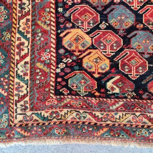 Rare 5x6 Antique shiraz rug, Square persian rug 5x6, Heriz rug 5x7 vintage, malayer rug 5x7 vibrant, Kurdish rug, Oriental rug, Mahal rug