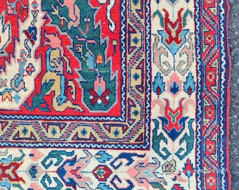 Stunning! 5x7 Caucasian Dragon Pattern rug, Antique Rug 5x7 Rare, Tribal rug colorful 5x7, Rare 5x7 heriz rug, Turkish 5x7 vintage rug