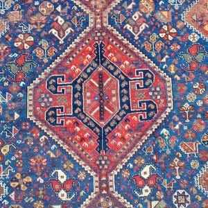 Antique 7x10 Shiraz rug, Oversize Persian rug 7x10, Heriz area rug 7x10, Oriental rug 7x10 vintage, Living room rug 7x10, Afghan area rug