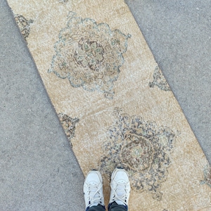 19&#39; ft runner rug extra long, Stair rug runner, Runner rug 2x19 turkish, Vintage 3x19 oushak runner, Persian heriz runner rug, Herki runner