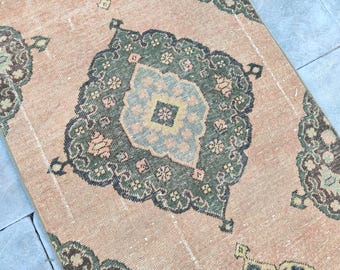 24' ft extra long runner for hallway, Stair rug runner, runner rug 2x24 Turkish, Long runner vintage oushak, Persian Heriz runner rug wool