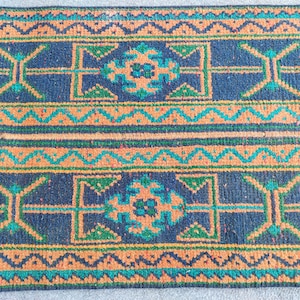 2x11 rug runner vibrant color, Skinny rug runner, Dark Turkish runner 2x11, Narrow runner rug, Vintage runner 2x11, Oushak runner 2x11