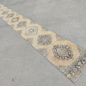 22&#39; foot runner rug extra long, Stair rug runner, Long runner Turkish 2x22, Vintage 2x23 oushak runner, Persian heriz runner rug, Herki rug