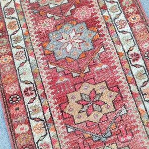 3x16 herki runner rug extra long, Stair rug runner, Hallway long runner vintage, Turkish 3x16 oushak runner rug, Afghan rug, Heriz rug