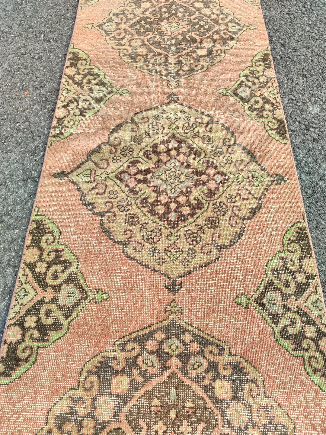 25 Feet Long Runner Turkish Handmade Wool: Vintage 3x25 Oushak Runner ...