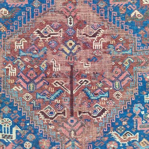 5x6 Antique shiraz rug, Square persian rug 5x6, Heriz rug 5x7 vintage, malayer rug 5x7 vibrant, Kurdish rug, Oriental rug, Mahal rug wool