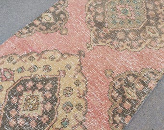 2x19 loper, extra lange loper voor de trap, tribale Heriz loper van 19 voet, Turkse loper 2x19, antieke lange vintage loper Oushak