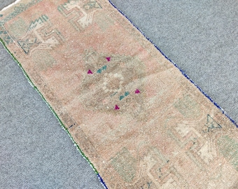 Zeldzaam tapijt van 2 x 4 klein, mager tapijt, Turks tapijt 2 x 4, vloerkleed deurmat 2 x 4, vloerkleed badmat 2 x 4, Tribal 2 x 4 heriz-tapijt, Oushak-lopertapijt 2 x 4, entreetapijt