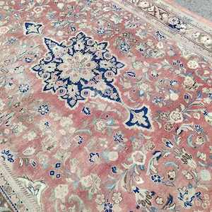 9x12 Malayer rug vintage, Heriz area rug 9x12 neutral, Oversize Persian rug 9x12, Living room rug 9x12 antique, Mahal rug, Oriental rug