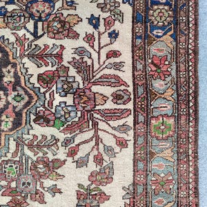 Antique 4x6 persian rug, Malayer rug 4x6 vintage, Heriz rug rare, Afghan rug, Oriental rug, Turkish 4x6 oushak rug, Floral rug, Bedroom rug