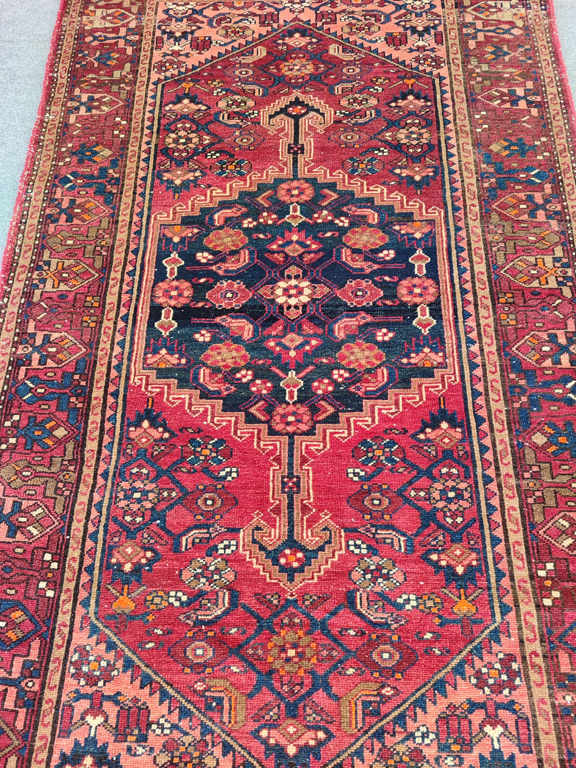 Rare 4x7 Persian Rug, Malayer Rug 4x7 Vibrant Color, Antique 4x7 Heriz ...