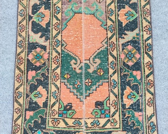 2 x 13 loper loper, skinny tapijt loper, Turkse loper 2 x 13, vintage 2 x 13 oushak loper, smal loper tapijt, patchwork loper tapijt, Herki tapijt
