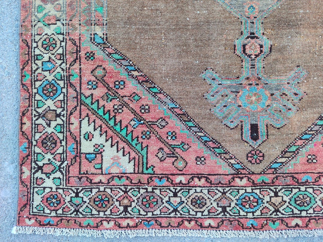 Camel Color 4x7 Persian Rug, Vintage 4x7 Oushak Rug, Malayer Rug 4x7 ...