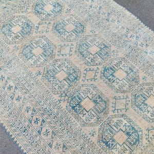 5x7 Persian rug Neutral color, Heriz rug 5x7, Turkish 5x7 oushak rug, Malayer rug 5x7 vintage, Oriental rug, Afghan rug, blue area rug 5x7