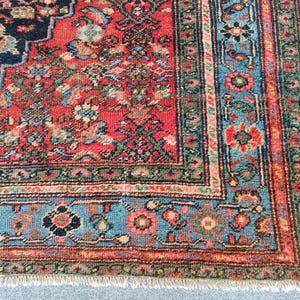 antique 4x6 Persian rug, Malayer rug, Heriz rug 4x6 vintage, Afghan rug, Vibrant Turkish 4x6 oushak rug, Oriental rug, Dark color rug 4x6