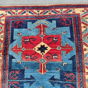 Rare! 4x6 Turkish rug, Vintage rug 4x6, Afghan rug, Oushak rug 4x6, Persian 4x6 heriz rug, Rare Navy rug 4x6, Malayer rug, Oriental rug