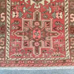 2.7 x 9 ft, Persian runner 3x9, Heriz runner rug 3x9 vintage, Antique runner 3x9 Red color, Afghan rug, Turkish 3x9 oushak runner, Herki rug